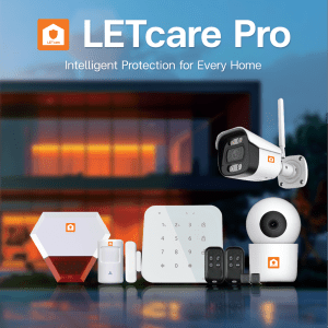 LETcare Pro ระบบรักษาความปลอดภัยอัจฉริยะสำหรับบ้านและอาคาร ครอบคลุมด้วยกล้อง AI, สัญญาณกันขโมย และระบบแจ้งเตือน 24 ชั่วโมง