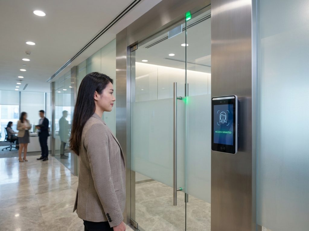 ระบบควบคุมการเข้าออก Access Control สแกนใบหน้าสำหรับอาคารสำนักงาน