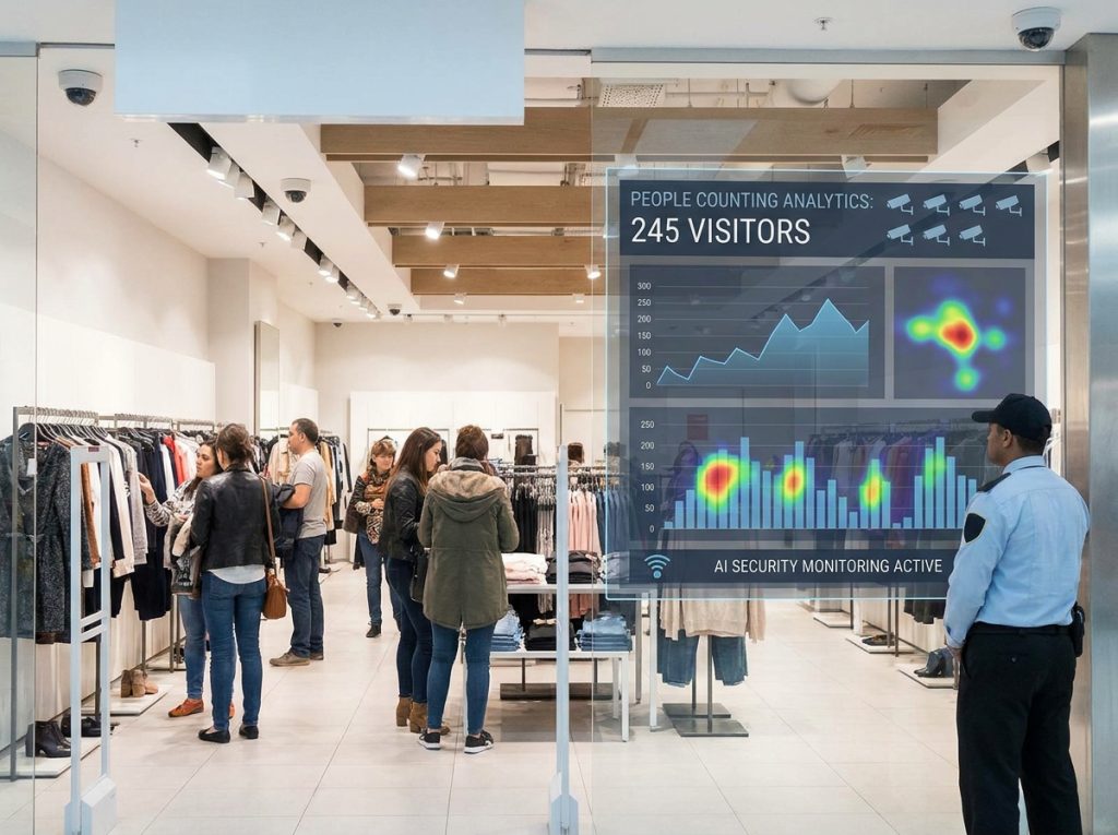กล้อง AI สำหรับร้านค้า วิเคราะห์คนเข้าออกและเพิ่มความปลอดภัยธุรกิจ